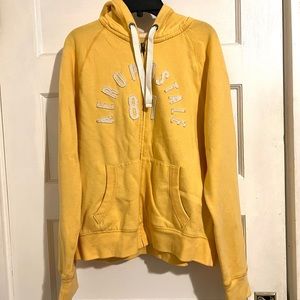 XL Aeropostal 87 yellow full zip-up hoodie